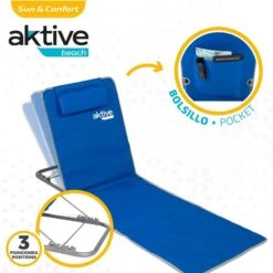 AKTIVE Matelas De Camping Pliable, Dossier Multipositions, Bleu 9 AKTIVE Matelas De Camping Pliable, Dossier Multipositions, Bleu -Pêche Séries Boutique aktive matelas de camping pliable dossier multipositions bleu 2
