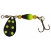 Cuiller Tournante Daiwa Silvercreek Spinner 4g (Black/ Yellow Dots) -Pêche Séries Boutique cuiller tournante daiwa silvercreek spinner 4g black yellow dots