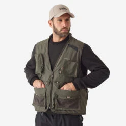GILET De Pêche 500 Kaki 15 GILET De Pêche 500 Kaki -Pêche Séries Boutique gilet de peche 500 kaki 3