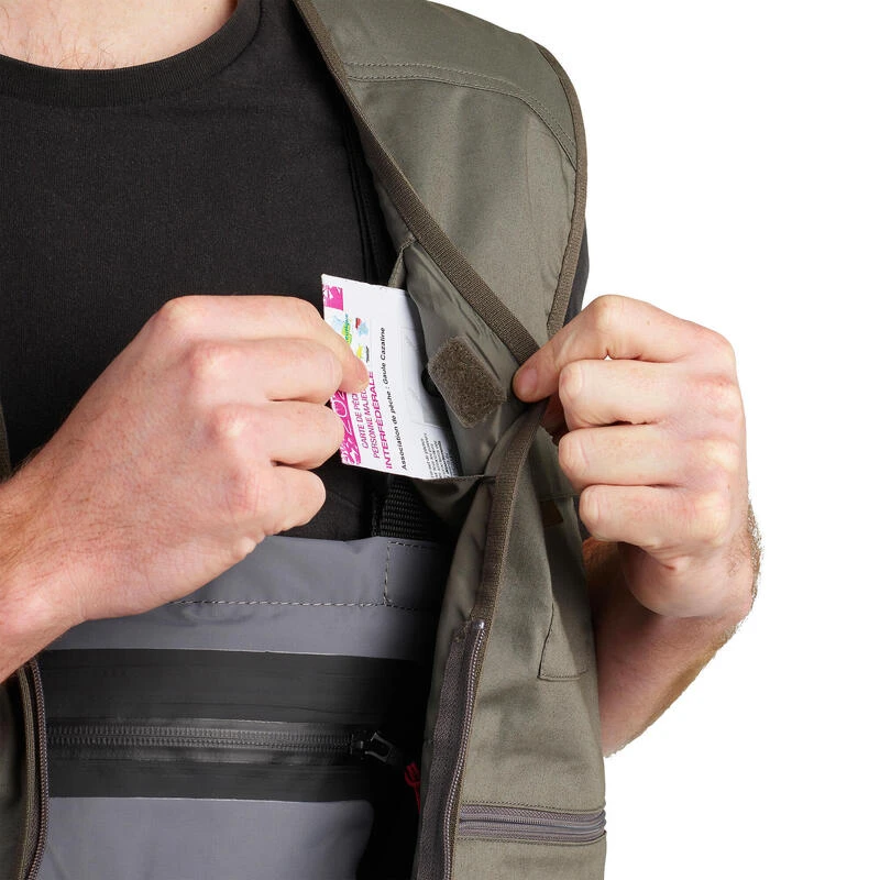 Gilet De Pêche - FV 100 Kaki 6 Gilet De Pêche - FV 100 Kaki – Image 4