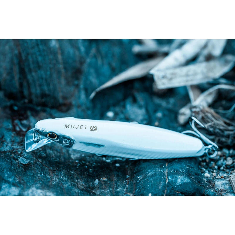 Jerkbait MUJET 90 US BLANC Pêche Au Leurre En Mer 7 Jerkbait MUJET 90 US BLANC Pêche Au Leurre En Mer – Image 5