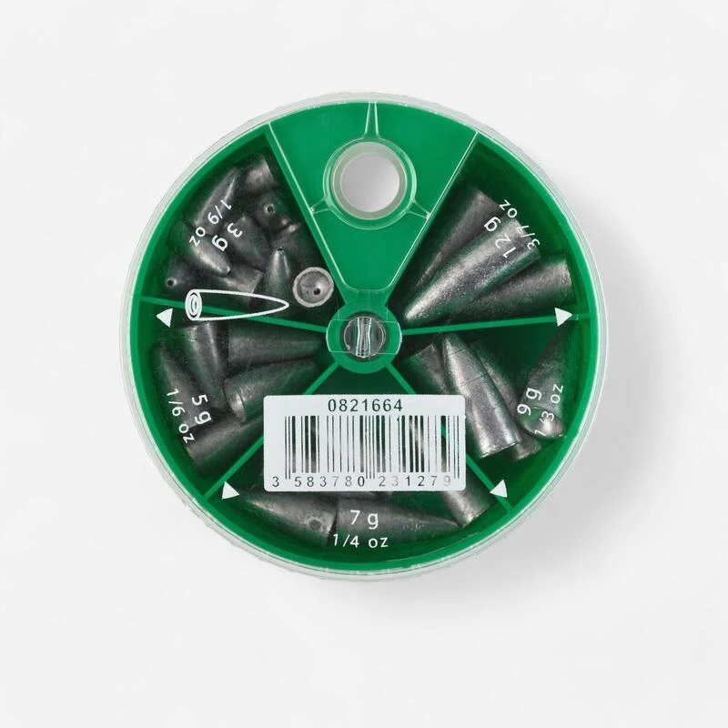 PÊCHE AUX LEURRES BOITE ASSORTIMENT PLOMBS MONTAGE TEXAN 3 PÊCHE AUX LEURRES BOITE ASSORTIMENT PLOMBS MONTAGE TEXAN