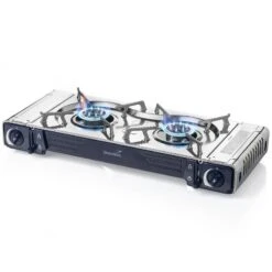 Réchaud à Gaz 2 Feux - Skandika Brann - Camping - Allumage Piezo - Mallette -Pêche Séries Boutique rechaud a gaz 2 feux skandika brann camping allumage piezo mallette 1