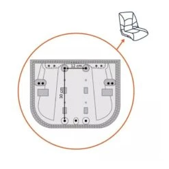 SIÈGE PILOTE DELUXE - BLANC / BLEU -Pêche Séries Boutique siege pilote deluxe blanc bleu 5