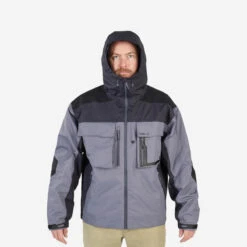 Veste De Pêche Imperméable 500 Grise -Pêche Séries Boutique veste de peche impermeable 500 grise 1