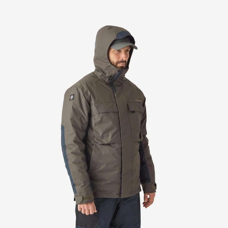 Veste De Pêche Imperméable Chaude Homme - FJ 500 TH Kaki 5 Veste De Pêche Imperméable Chaude Homme - FJ 500 TH Kaki – Image 3